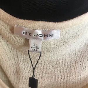 St John cream tank top. NWT Size XL